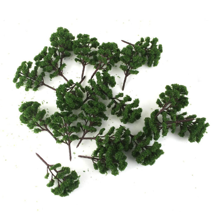 20pcs Dark Green Layout Model Train Bombax Trees Forest Scale 1/150 8.3CM