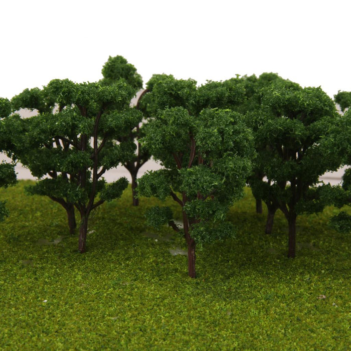 20pcs Dark Green Layout Model Train Bombax Trees Forest Scale 1/150 8.3CM