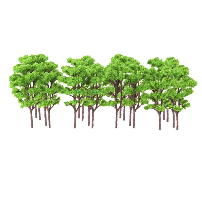 20pcs Light Green Layout Model Train Bombax Trees Forest Scale 1/150 8.3CM