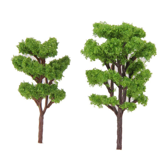 20pcs Light Green Layout Model Train Bombax Trees Forest Scale 1/150 8.3CM