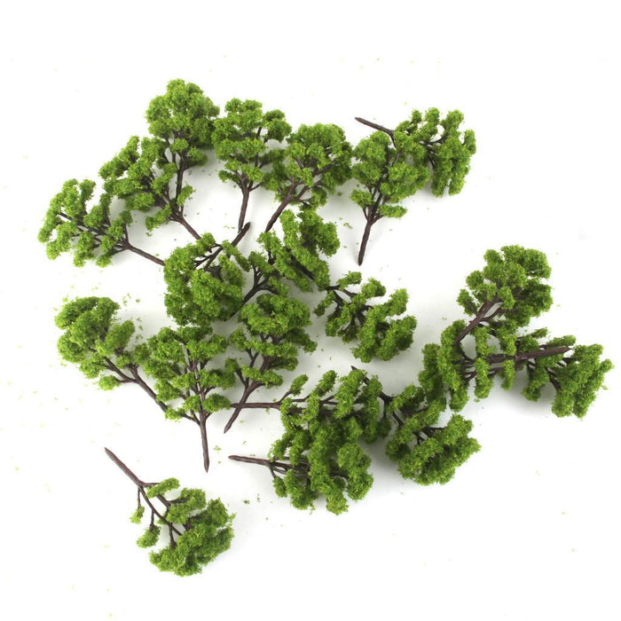 20pcs Light Green Layout Model Train Bombax Trees Forest Scale 1/150 8.3CM