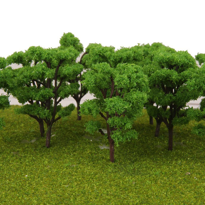 20pcs Light Green Layout Model Train Bombax Trees Forest Scale 1/150 8.3CM