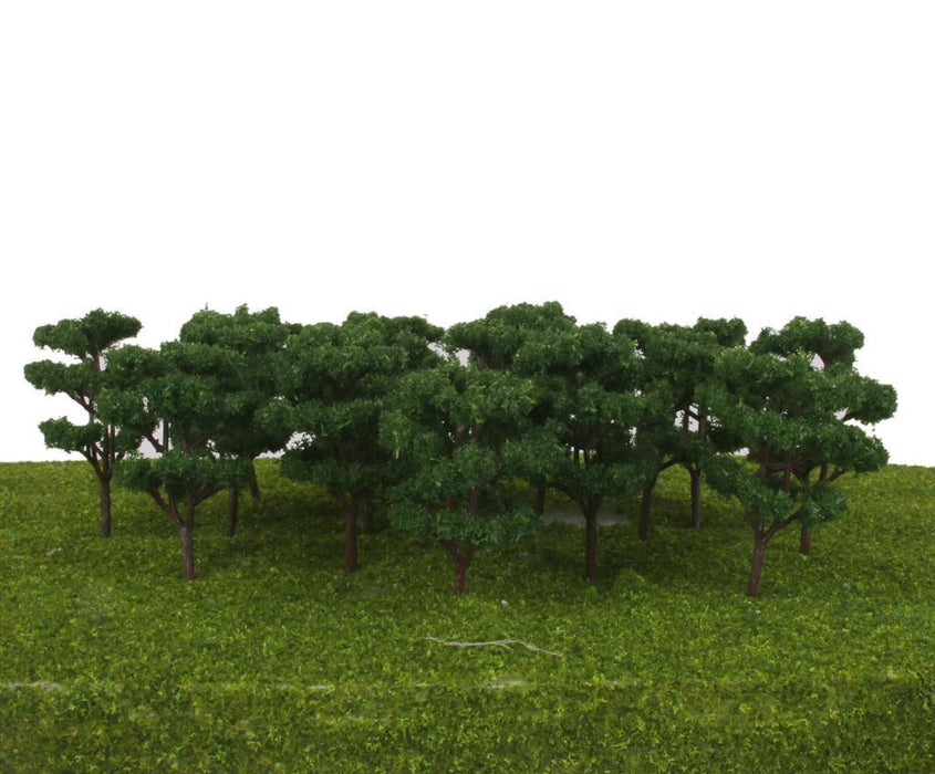 25pcs 6.8cm Dark Green Model Trees Train Set Garden Scenery Layout Z Scale