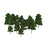 20pcs Mix Size Model Trees Deep Green For N HO Scale Layout Diorama Scenery