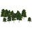 20pcs Mix Size Model Trees Deep Green For N HO Scale Layout Diorama Scenery