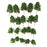 20pcs Mix Size Model Trees Deep Green For N HO Scale Layout Diorama Scenery