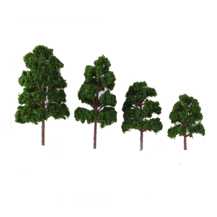 20pcs Mix Size Model Trees Deep Green For N HO Scale Layout Diorama Scenery