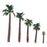 12pcs Scale 1:50 Model Train Rain Coco Palm Tree Landscape Scenery Layout