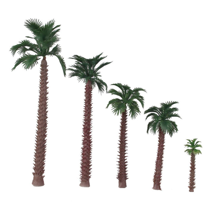 12pcs Scale 1:50 Model Train Rain Coco Palm Tree Landscape Scenery Layout