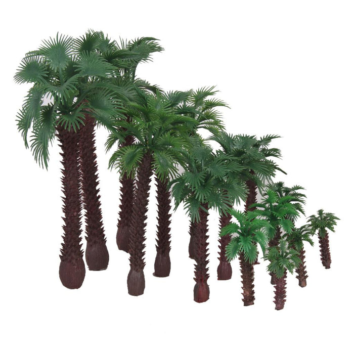 15pcs Mix Size Layout Model Train Palm Trees Scale HO O N Z Layout Scenery