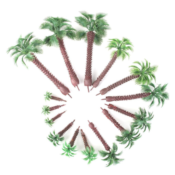 15pcs Mix Size Layout Model Train Palm Trees Scale HO O N Z Layout Scenery