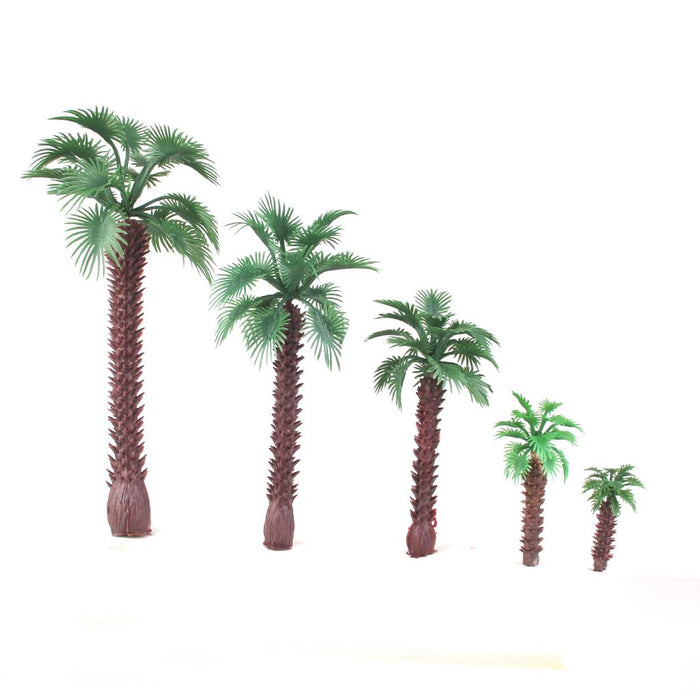 15pcs Mix Size Layout Model Train Palm Trees Scale HO O N Z Layout Scenery