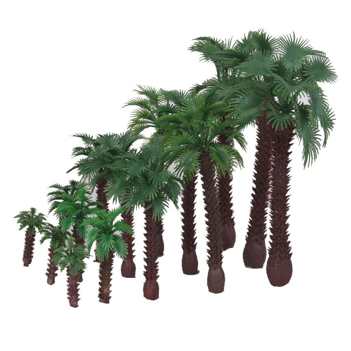 15pcs Mix Size Layout Model Train Palm Trees Scale HO O N Z Layout Scenery