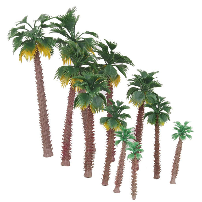 12pcs Layout Model Train Palm Trees Rain Forest Scale 1:45-1:150 6-20CM