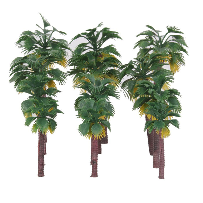 12pcs Layout Model Train Palm Trees Rain Forest Scale 1:65-1:150