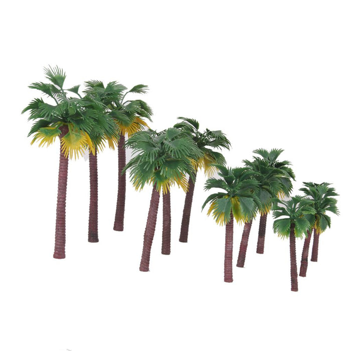 12pcs Layout Model Train Palm Trees Rain Forest Scale 1:65-1:150