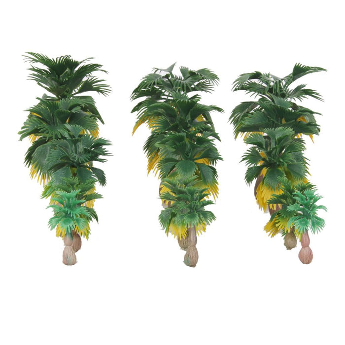 15pcs Layout Model Train Palm Trees Rain Forest Scale 1: 100-1:300