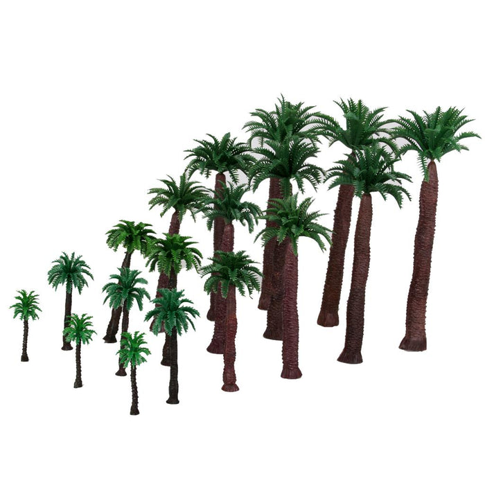 18pcs Multi Gauge Model Coconut Palm Trees HO O N Z Scale Scenery