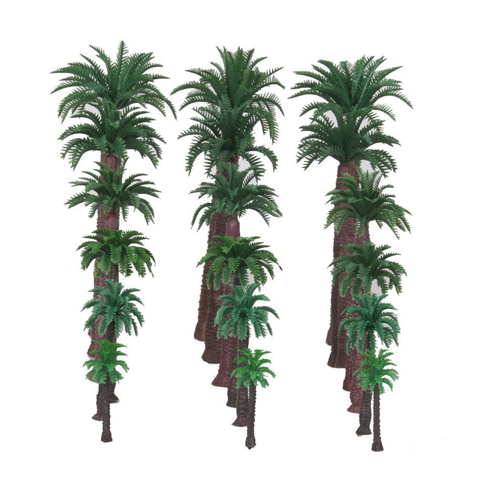 18pcs Multi Gauge Model Coconut Palm Trees HO O N Z Scale Scenery