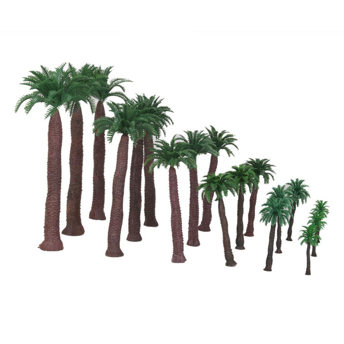 18pcs Multi Gauge Model Coconut Palm Trees HO O N Z Scale Scenery