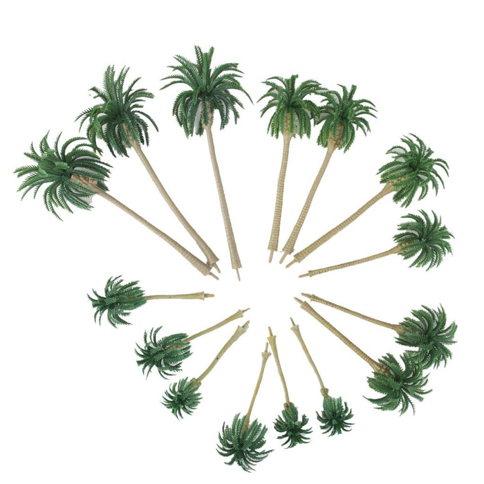 15pcs Multi Gauge Model Coconut Palm Trees HO O N Z Scale Scenery