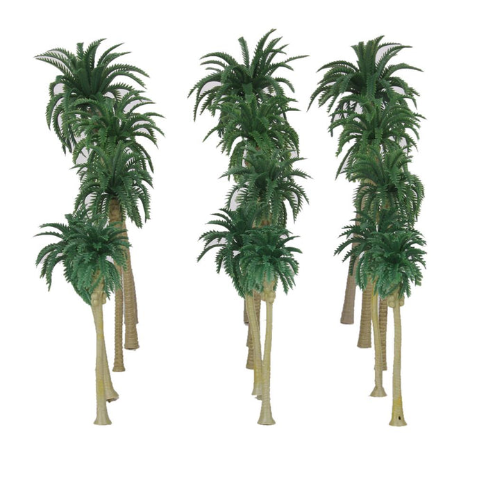 15pcs Multi Gauge Model Coconut Palm Trees HO O N Z Scale Scenery