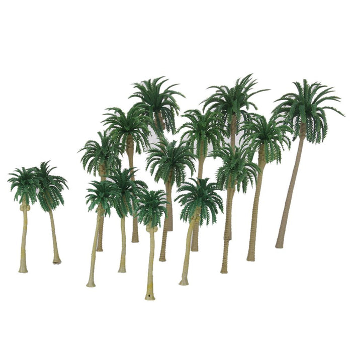 15pcs Multi Gauge Model Coconut Palm Trees HO O N Z Scale Scenery