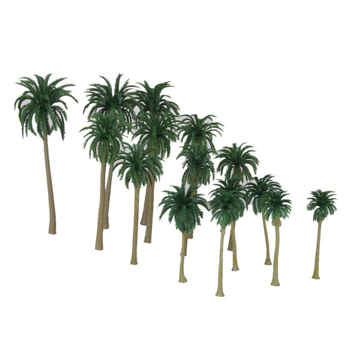 15pcs Multi Gauge Model Coconut Palm Trees HO O N Z Scale Scenery