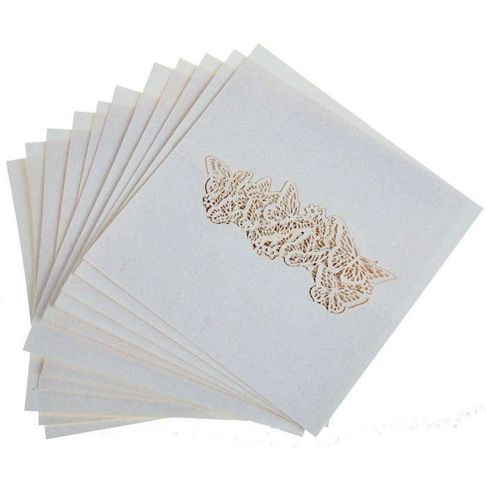 Crofta 50 Butterflies Laser Cut Name Place Cards Wedding Guest Table Cards White