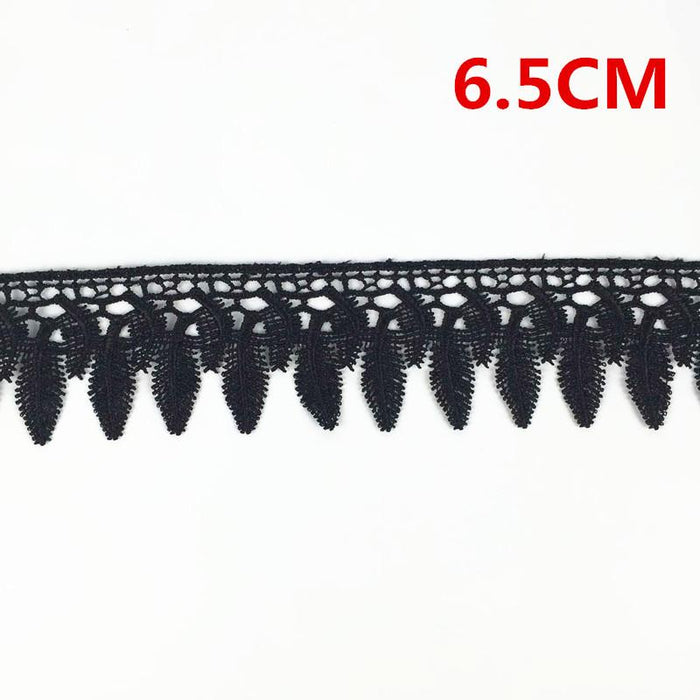 3Yard Black Embroidered Lace Sewing Trim Applique