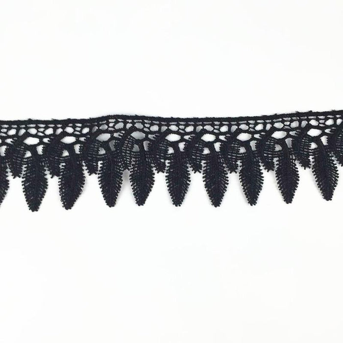 3Yard Black Embroidered Lace Sewing Trim Applique