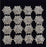 10pcs Clear Crystal Rhinestone Flower Buttons Flatback Embellishments 16mm