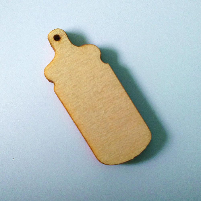 25Pcs Wooden Feeding Bottles and 25Pcs Wooden Strollers Craft Embellishment