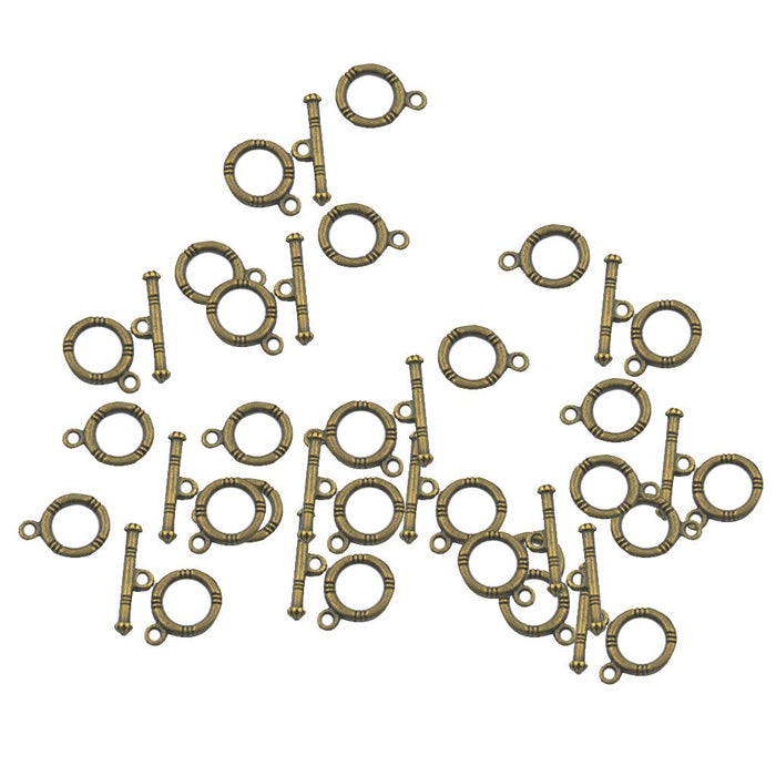 20 Sets Toggle Clasp Connector Bronze Bracelet Necklace Jewelry findings