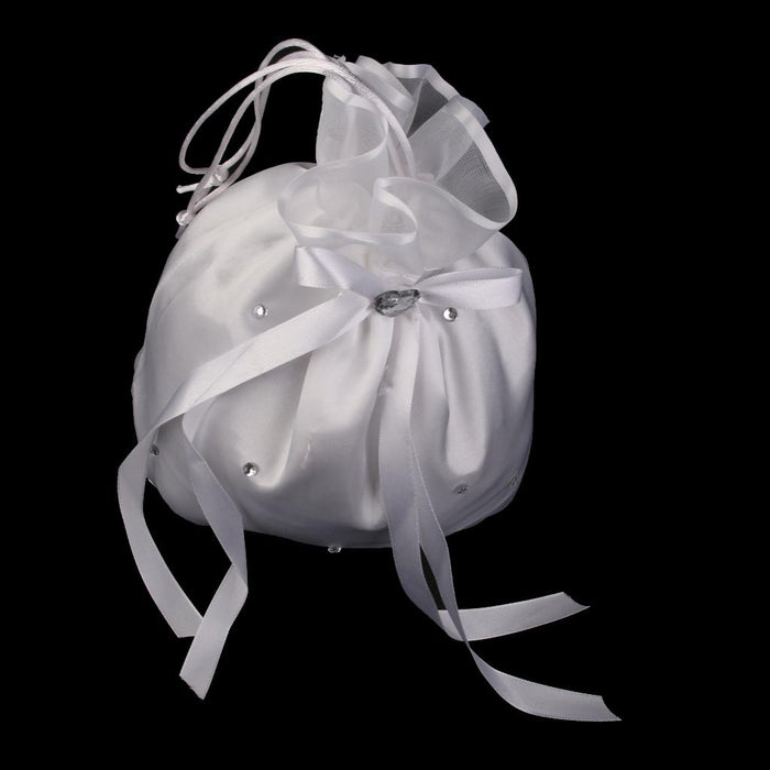 Satin Crystal Rhinestone Wedding Bridal Dolly Bag Handbag