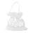 Bridal Wedding Satin Dolly Bag Handbag with Beaded Chain White