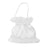 Bridal Wedding Satin Dolly Bag Handbag with Beaded Chain White