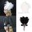 White Crystal Sequins Ostrich Feather Headpiece Vintage Headband Flapper