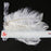 White Crystal Sequins Ostrich Feather Headpiece Vintage Headband Flapper