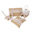 4pcs Burlap Lace Bowknot Wedding Guest Book Pen Pillow Basket Set