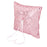 20cm Square Wedding Ring Bearer's Pillow Sequins Cushion for Party Pink