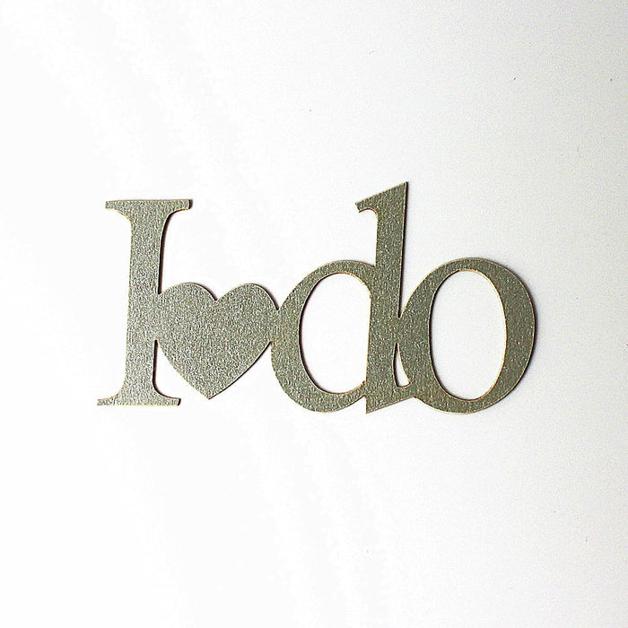 20pcs Silver I Do Heart Cupcake Topper