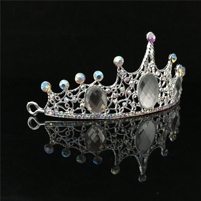 Wedding Bridal AB Crystal Rhinestone Hair Tiara Headband Princess Crown