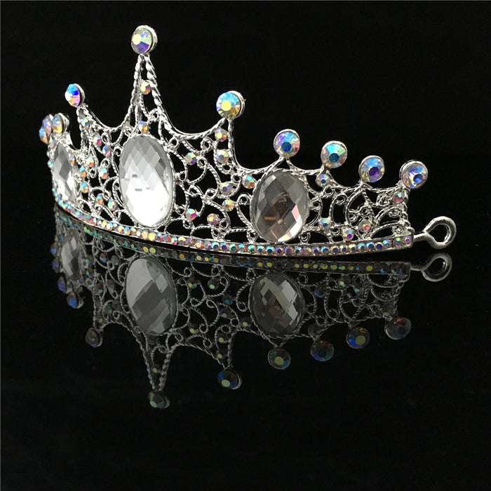 Wedding Bridal AB Crystal Rhinestone Hair Tiara Headband Princess Crown