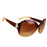 Women's Fashion Round Sunglasses Brown Lens