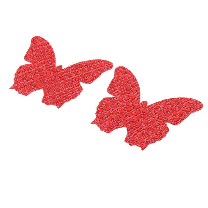 1pair Assorted Butterfly Shape Adheive Nipple Cover Pasties Disposable Red