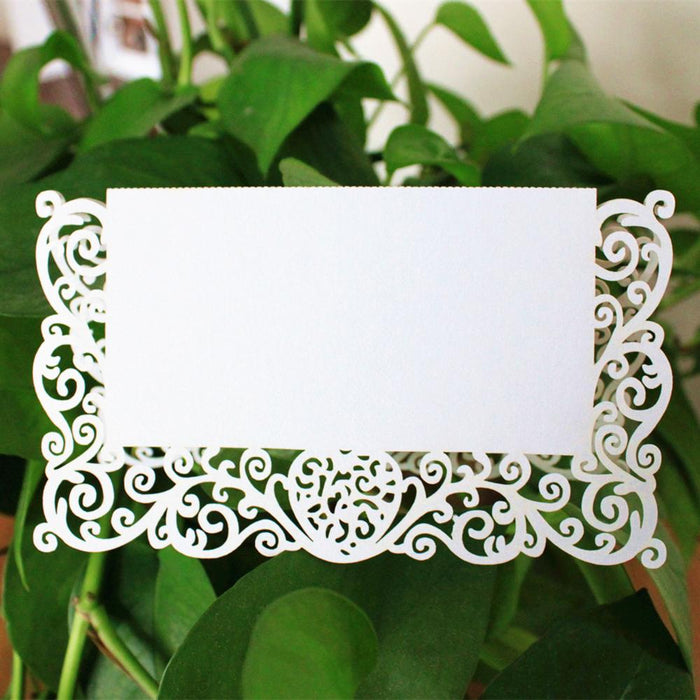 25pcs White Table Name Number Place Card Wedding Party Invitation Favor