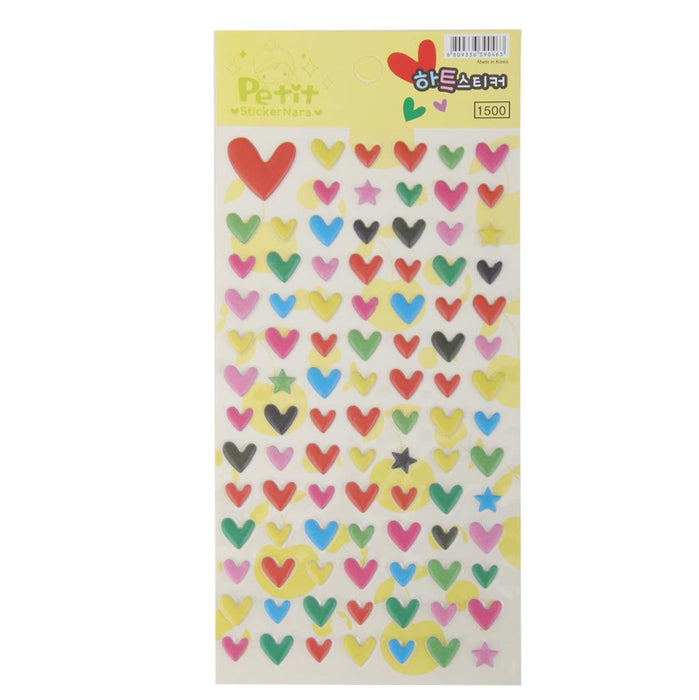 Colourful Heart Puff Stickers Diary Scrapbook Card making