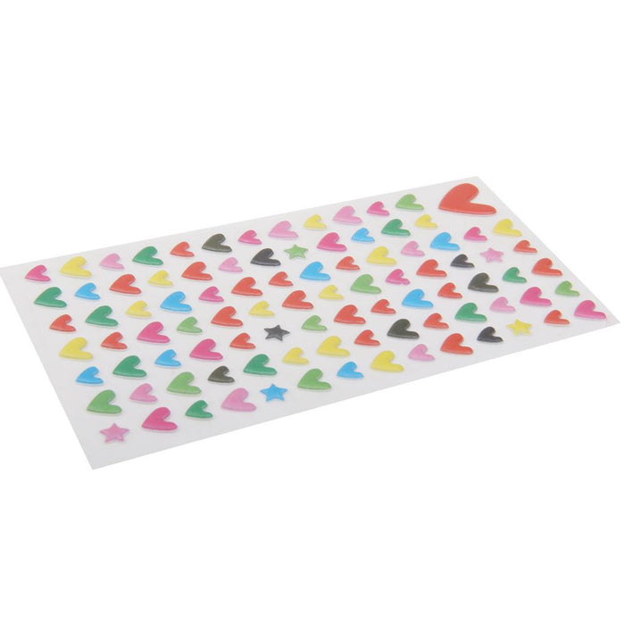 Colourful Heart Puff Stickers Diary Scrapbook Card making