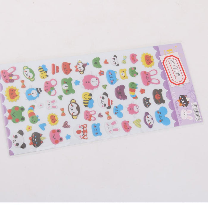 Cute Animals Puff Stickers Diary Scrapbook Card making Colourful